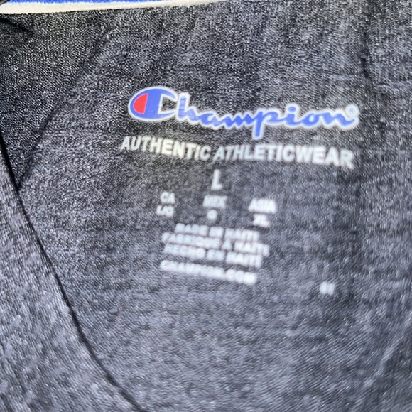 Mens Large Dark Grey Champion Breathable T-shirt - Picture 3 of 6